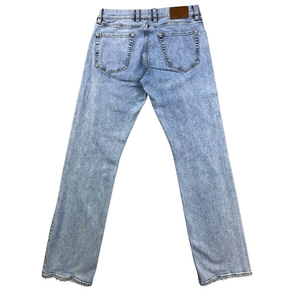 Tecovas Jeans Mens 33x32 Blue Denim Standard Fit Light Wash Western Cowboy - Picture 7 of 16